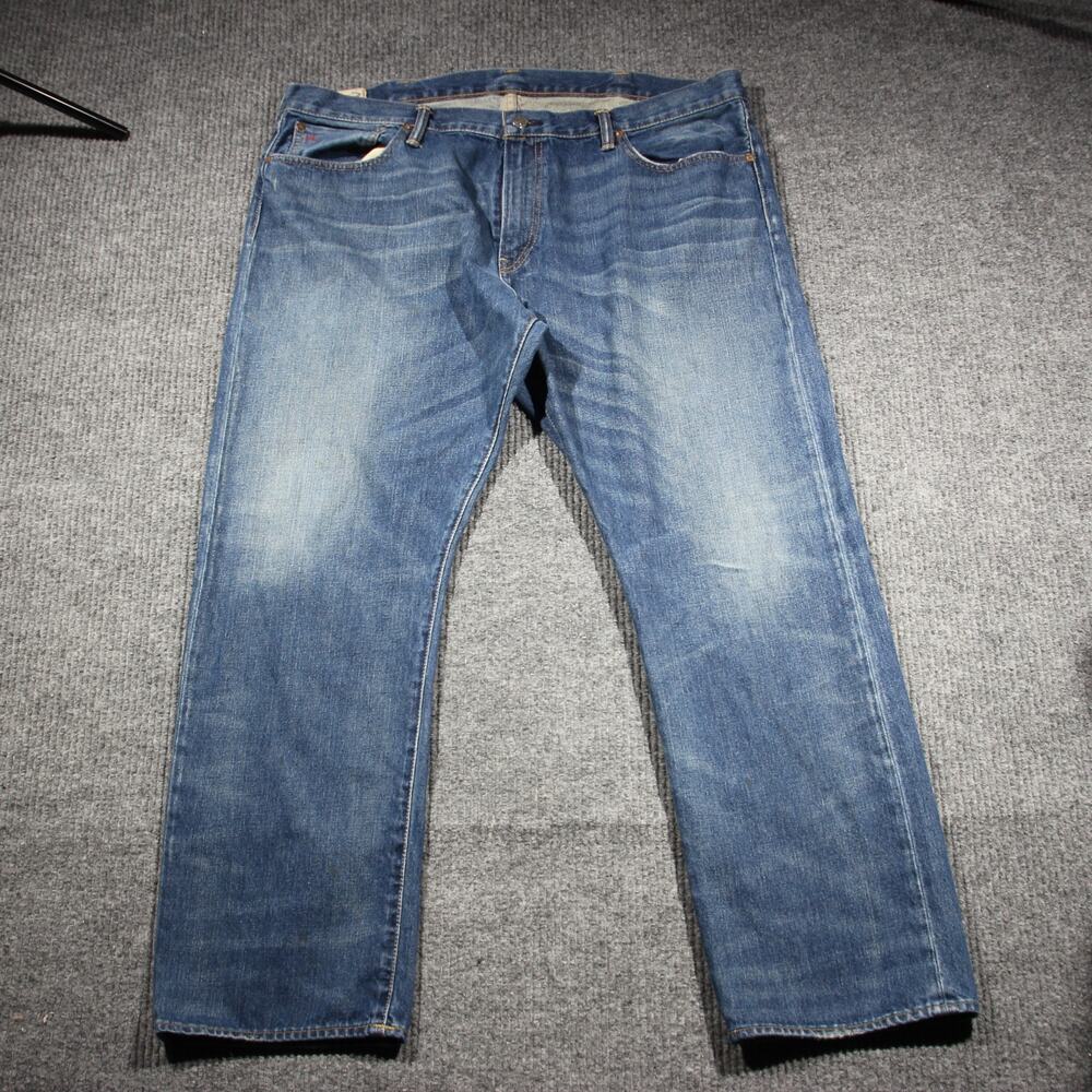 Vintage Polo Ralph Lauren Jeans Mens 42 Big Tall Size Baggy Patch Classic Fit - Picture 2 of 7